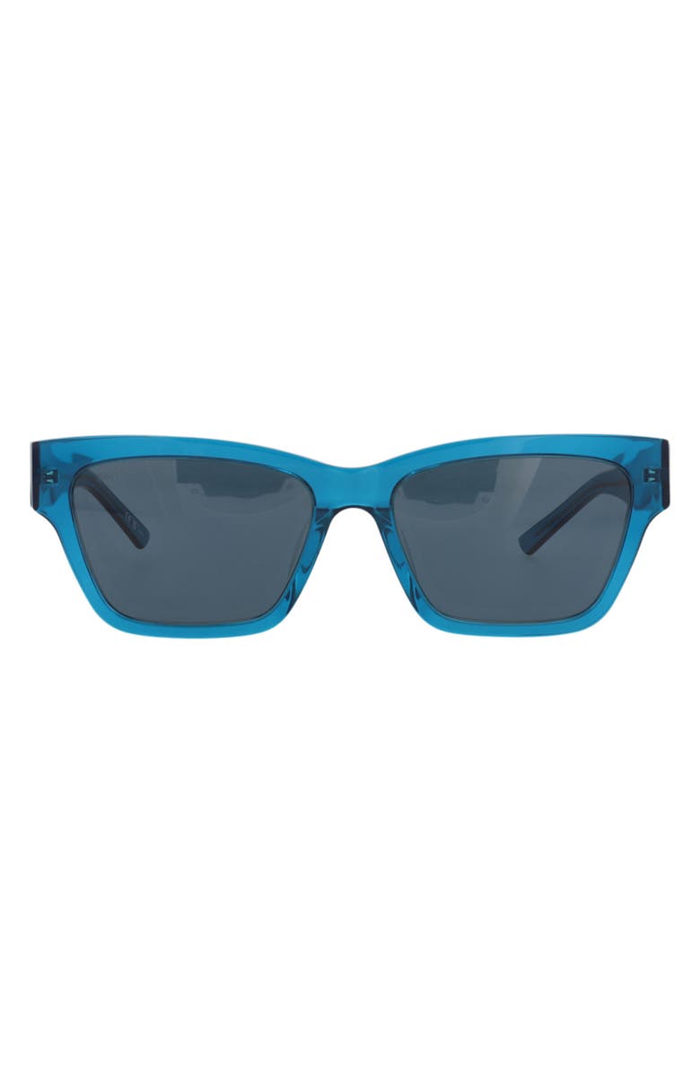 Balenciaga 56mm Square Sunglasses, Main, color, Blue