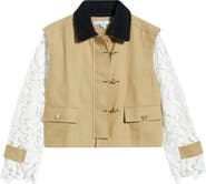 Hill House Home The Clarisse Lace Sleeve Barn Jacket