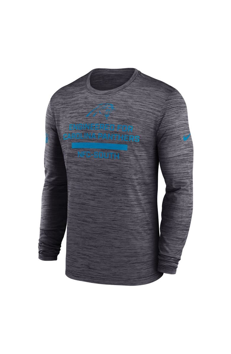 Nike Men's Nike Black Carolina Panthers Sideline Velocity Performance Long Sleeve T-Shirt, Alternate, color, Black
