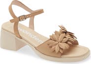 Wonders Flower Ankle Strap Slide Sandal