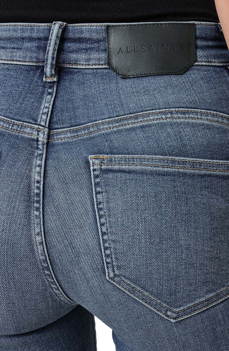 AllSaints Miller Pushup Raw Hem Skinny Jeans, Alternate, color, Deep Royal Blue