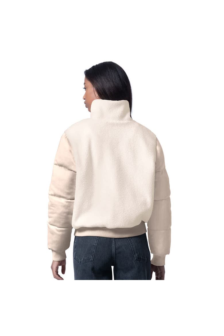 Women's G-III 4Her by Carl Banks  Cream Detroit Lions Cheerleader Sherpa Full-Zip Jacket, Alternate, color, Cream
