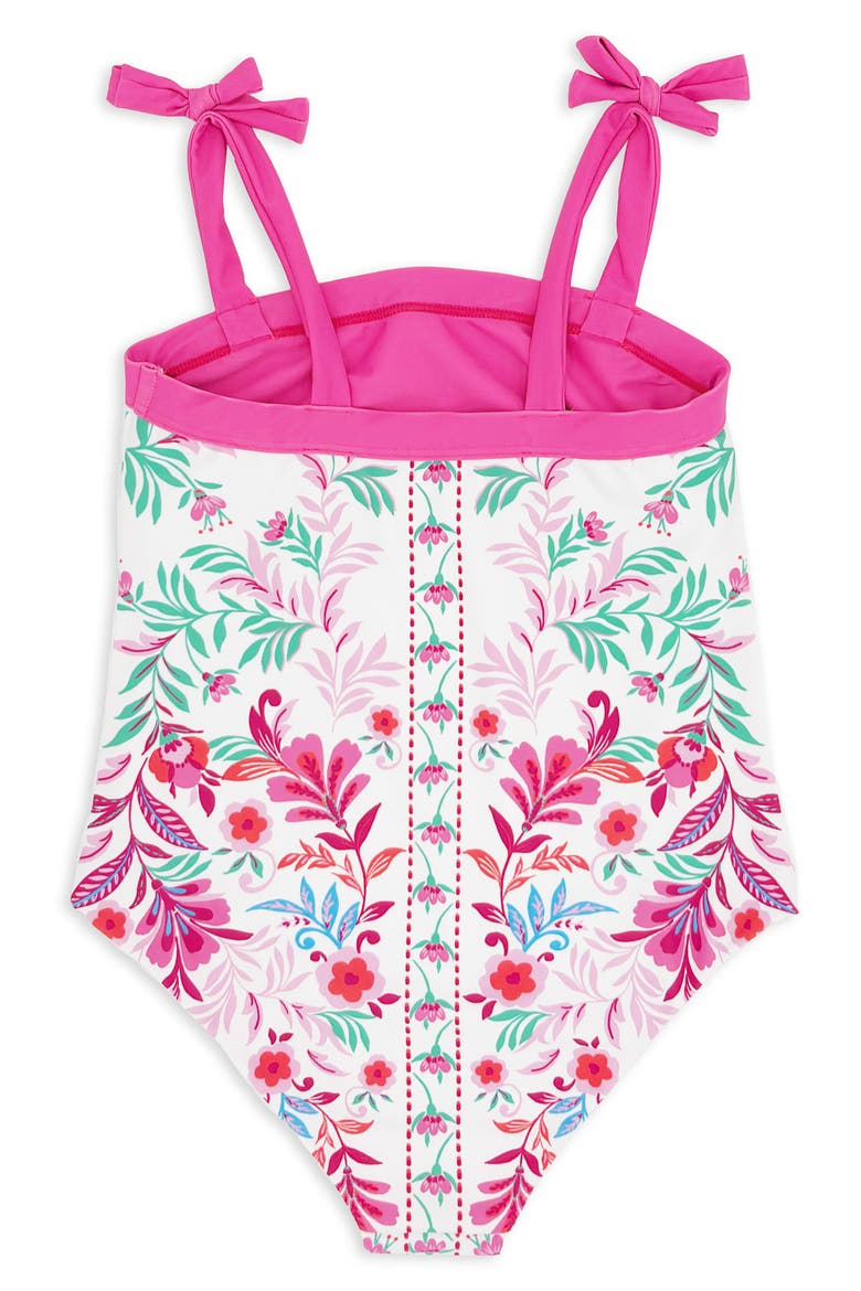 Kids' Shelly UPF 50+ One-Piece Swimsuit, Alternate, color, WHITE MULTI