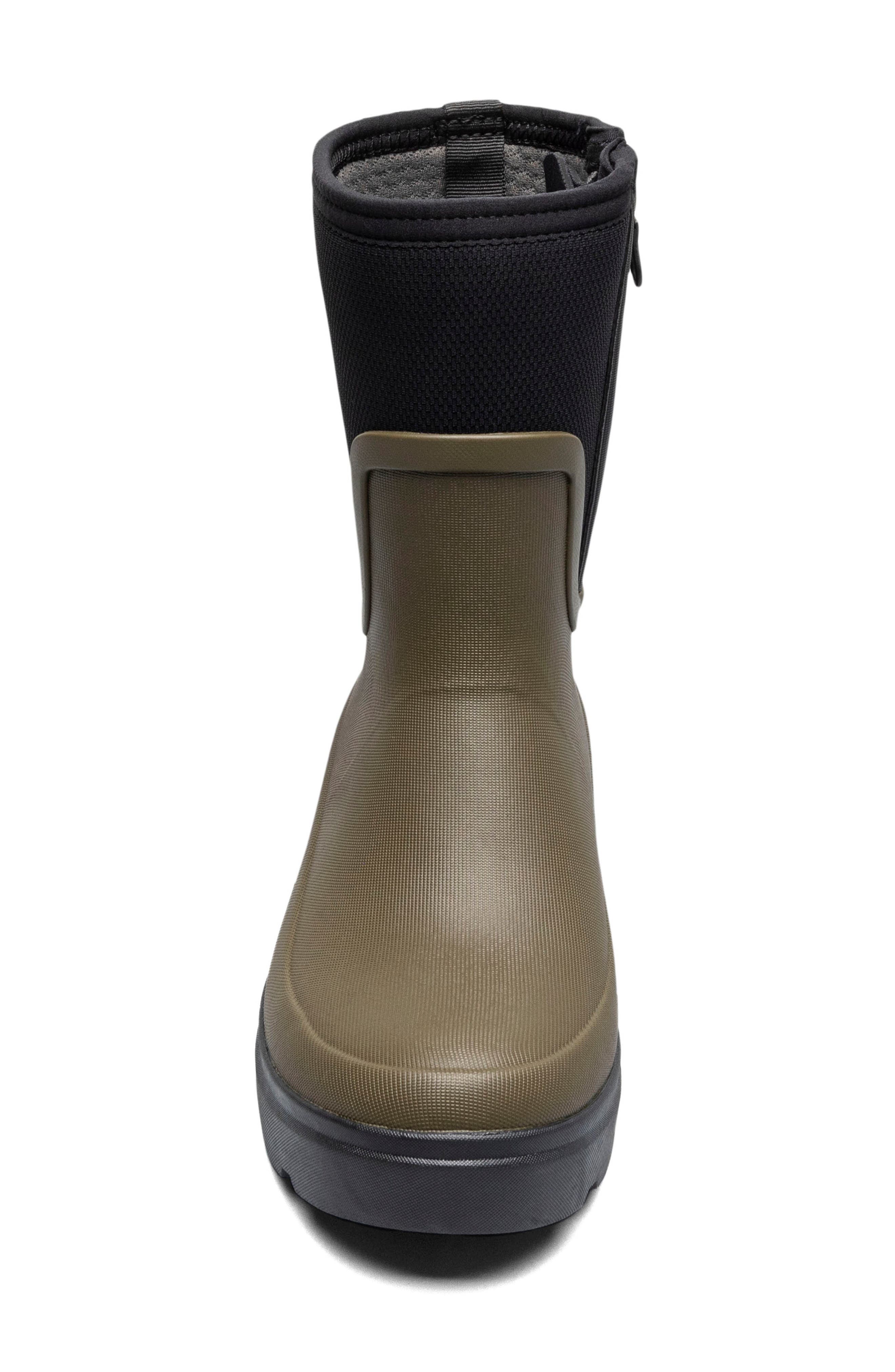 Hazel Mid Zip Rain Boot, Alternate, color, OLIVE