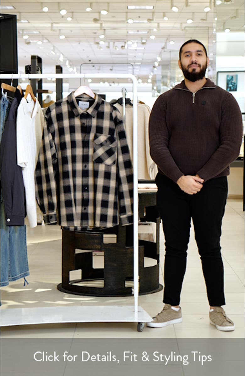 Witten Buffalo Check Cotton Button-Up Shirt, sales video thumbnail