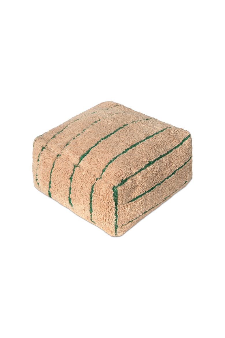 Pouf Lines Rose, Alternate, color, Rose, Green