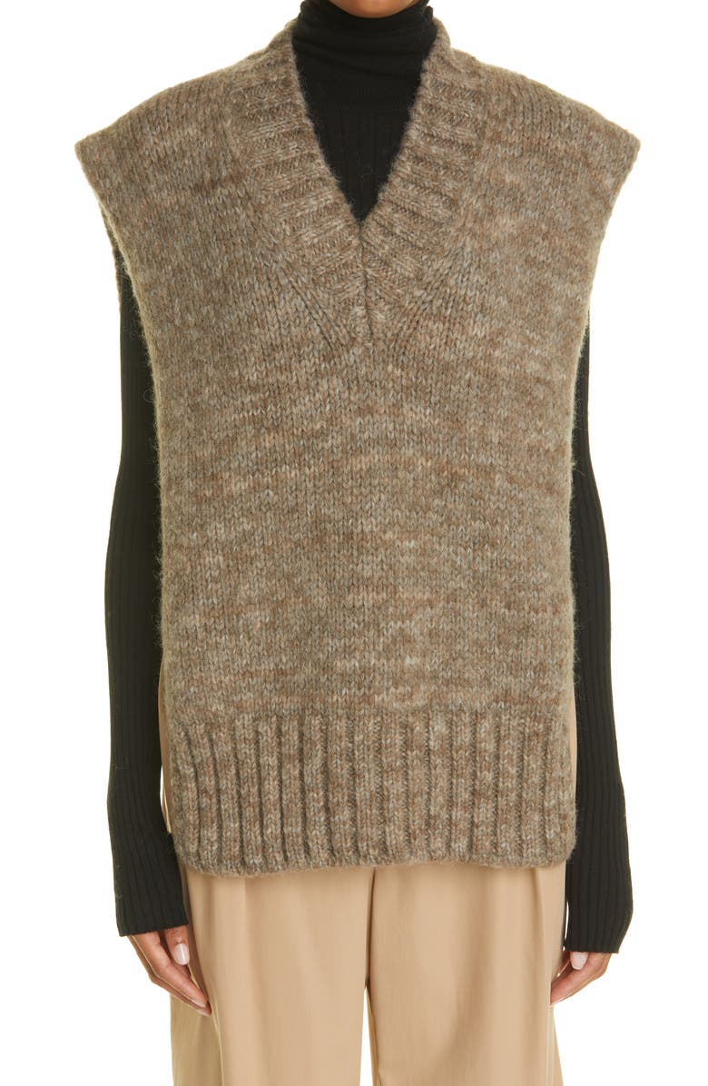 Maison Margiela Open Side Alpaca Blend Sweater Vest, Main, color,