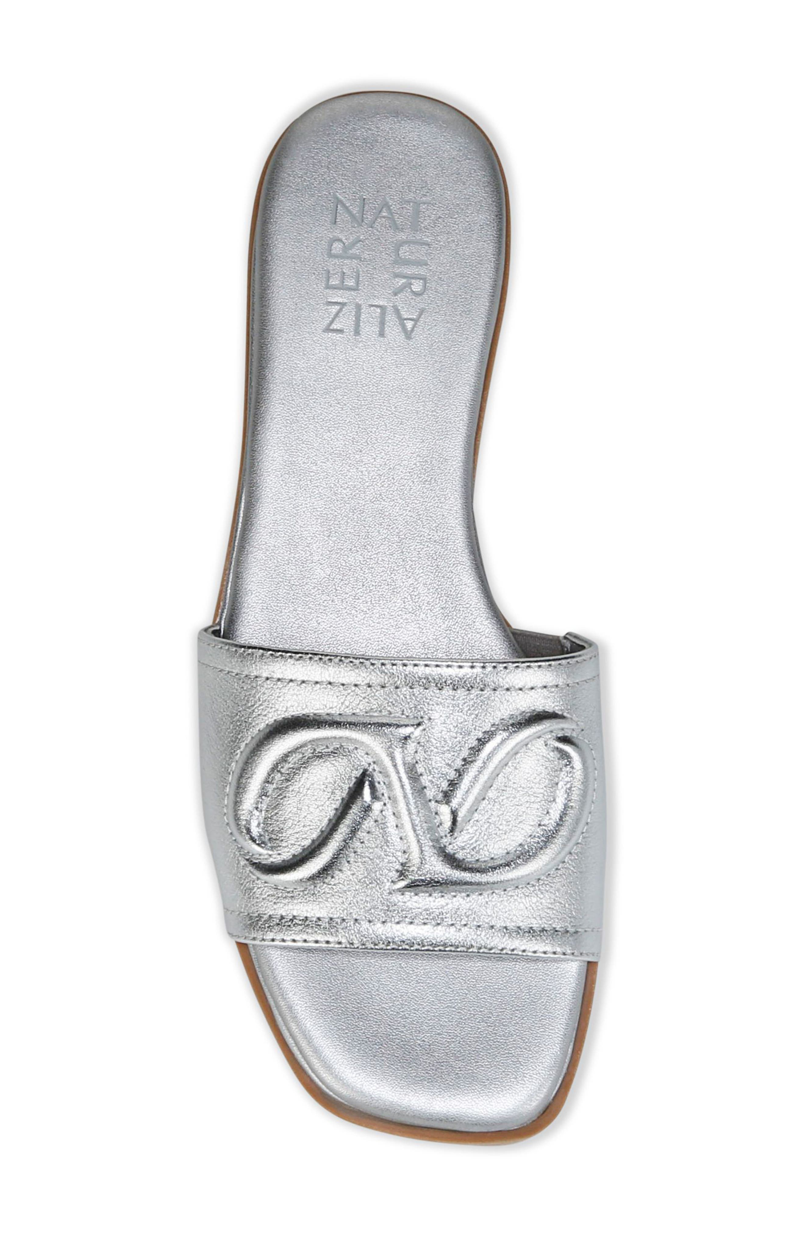 Naturalizer Genevieve Slide Sandal, Alternate, color, Silver