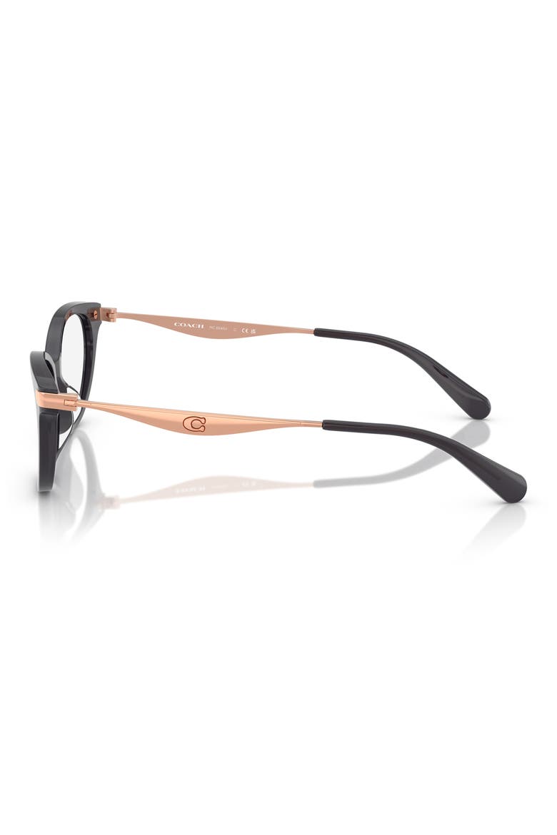 52mm Pillow Optical Glasses, Alternate, color, DARK GREY / DEMO LENS