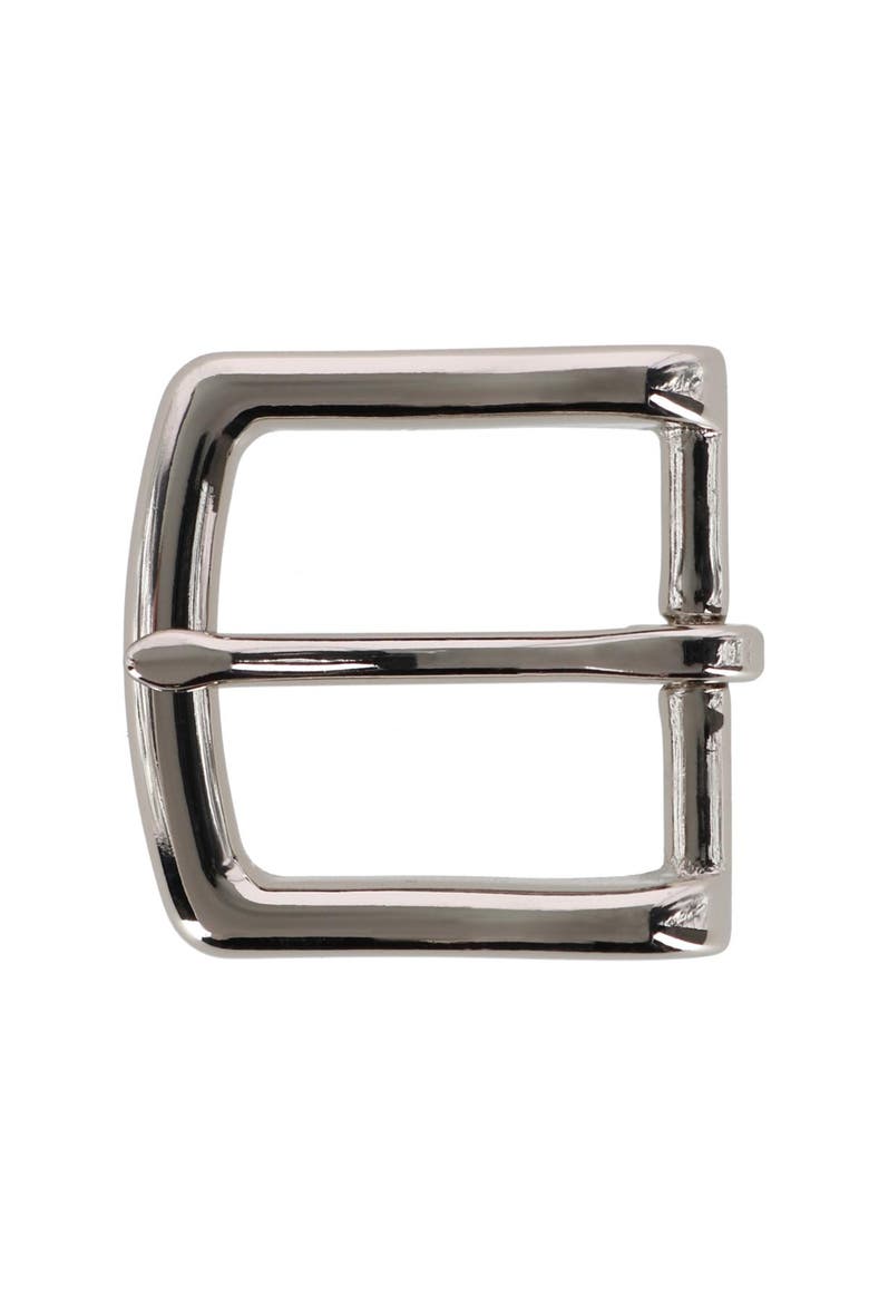 32mm Solid Brass Polished Silver Single Prong Buckle, Main, color, Silver