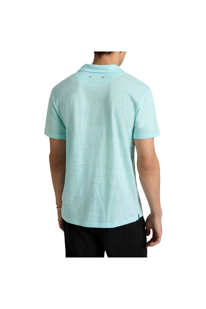 Men's Solid Linen Jersey Polo, Alternate, color, Oxygen