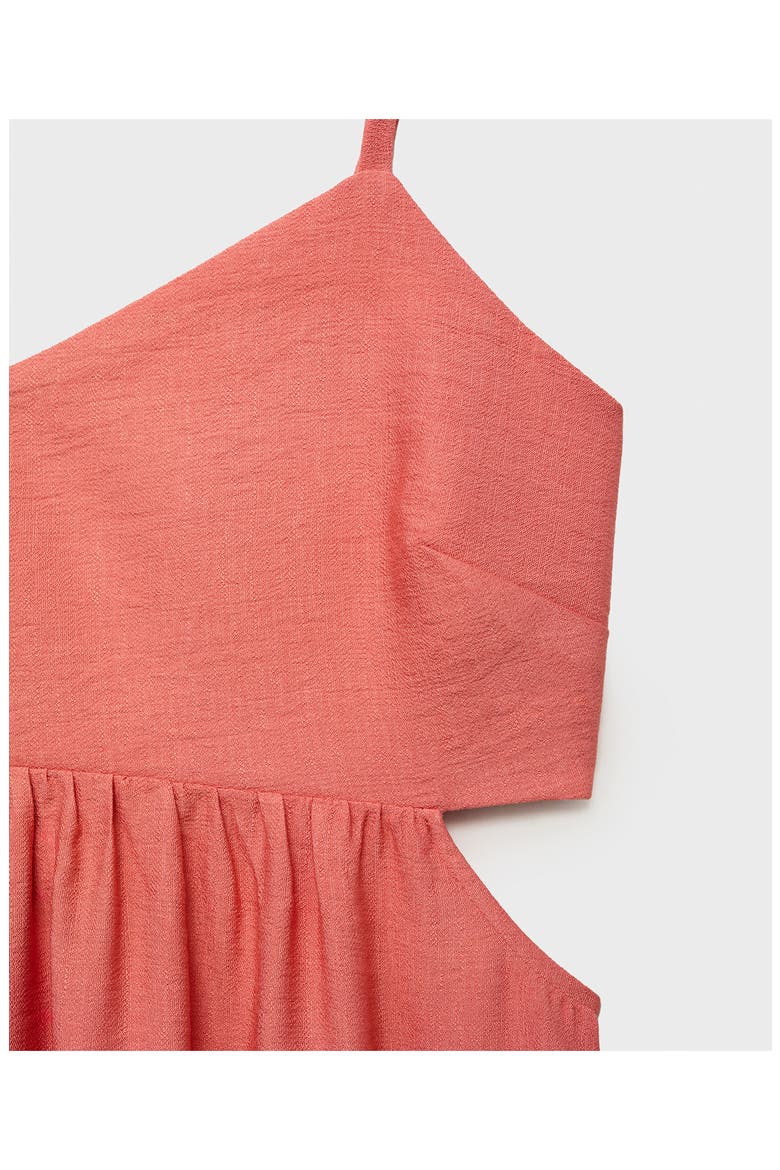 Cutout Midi Dress, Alternate, color, CORAL RED