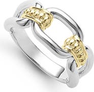 LAGOS Signature Caviar Oval Link Ring