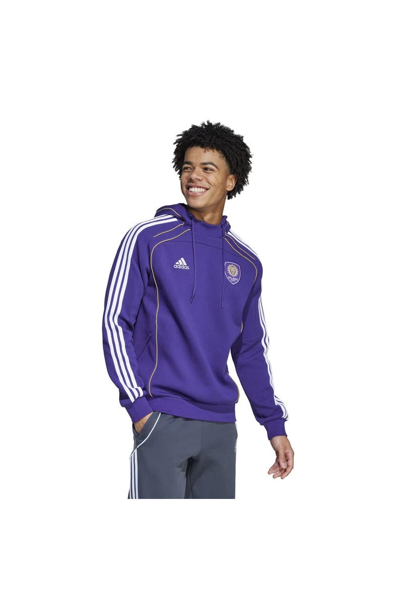 adidas Men's adidas Purple Orlando City SC 2025 Travel Pullover Hoodie, Alternate, color, Purple