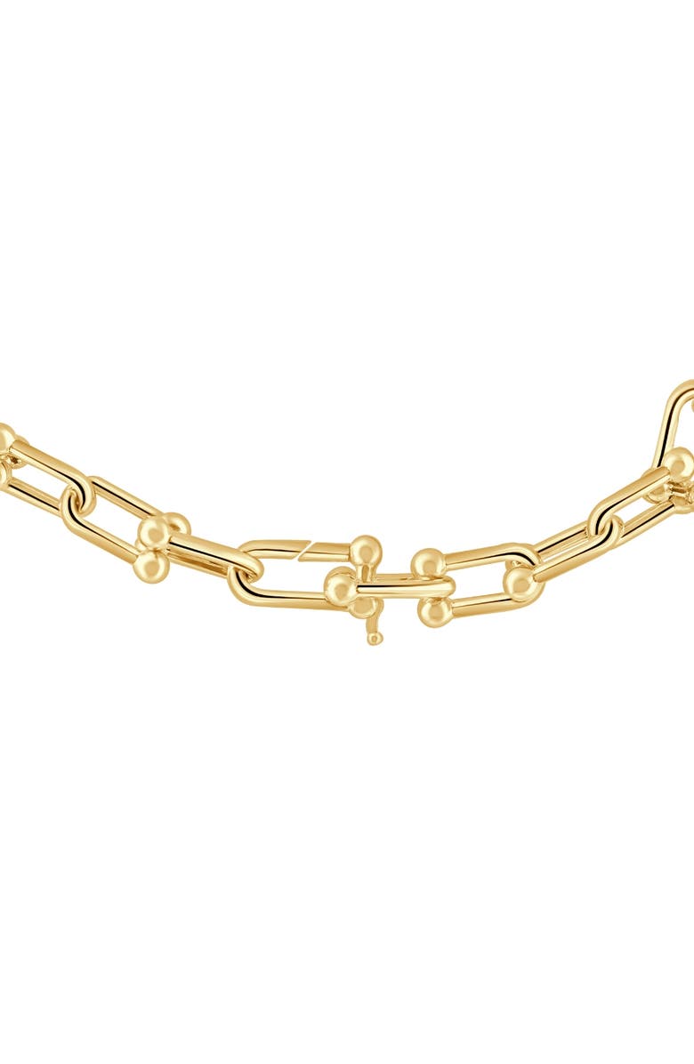 Bliss Diamond 14k Gold Women's 24" Chain Necklace 26 Grams 7.5mm Thick, Alternate, color, 14K Yellow Gold