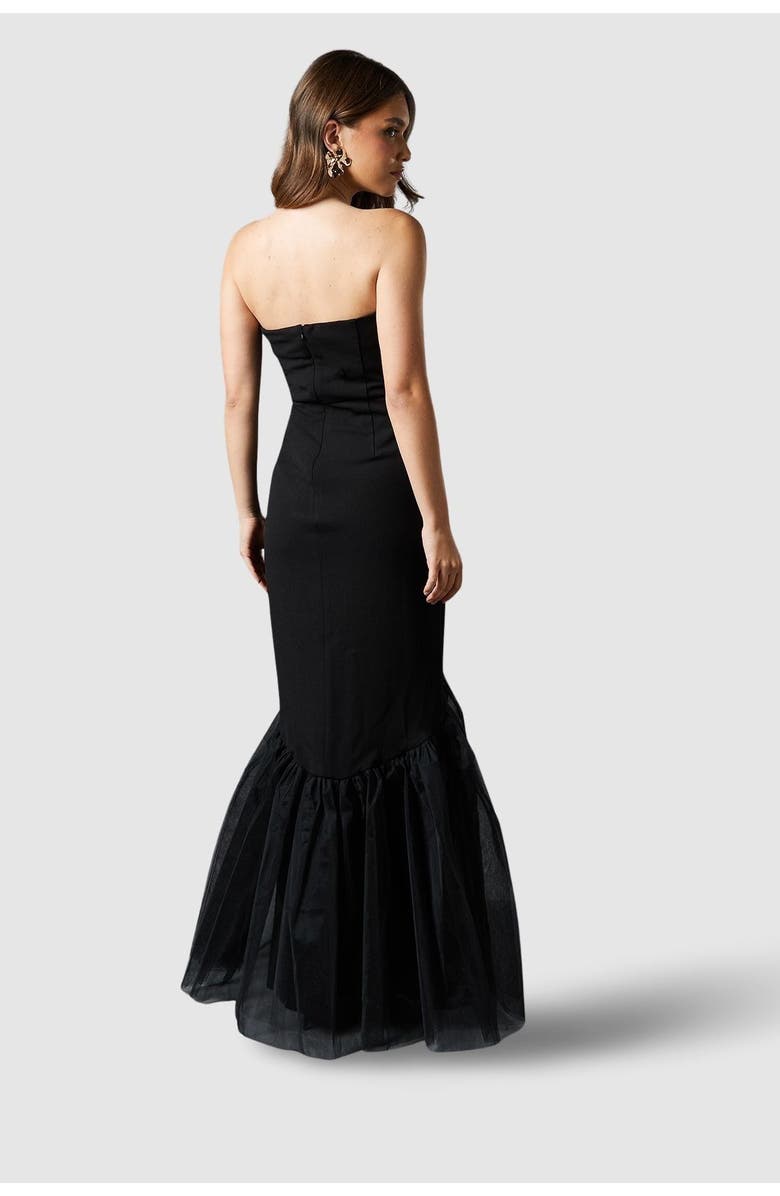 Coast Strapless Fishtail Maxi Dress, Alternate, color, Black