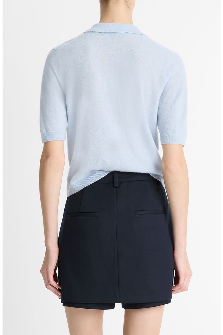 Silk Satin Polo, Alternate, color, SKY MIST