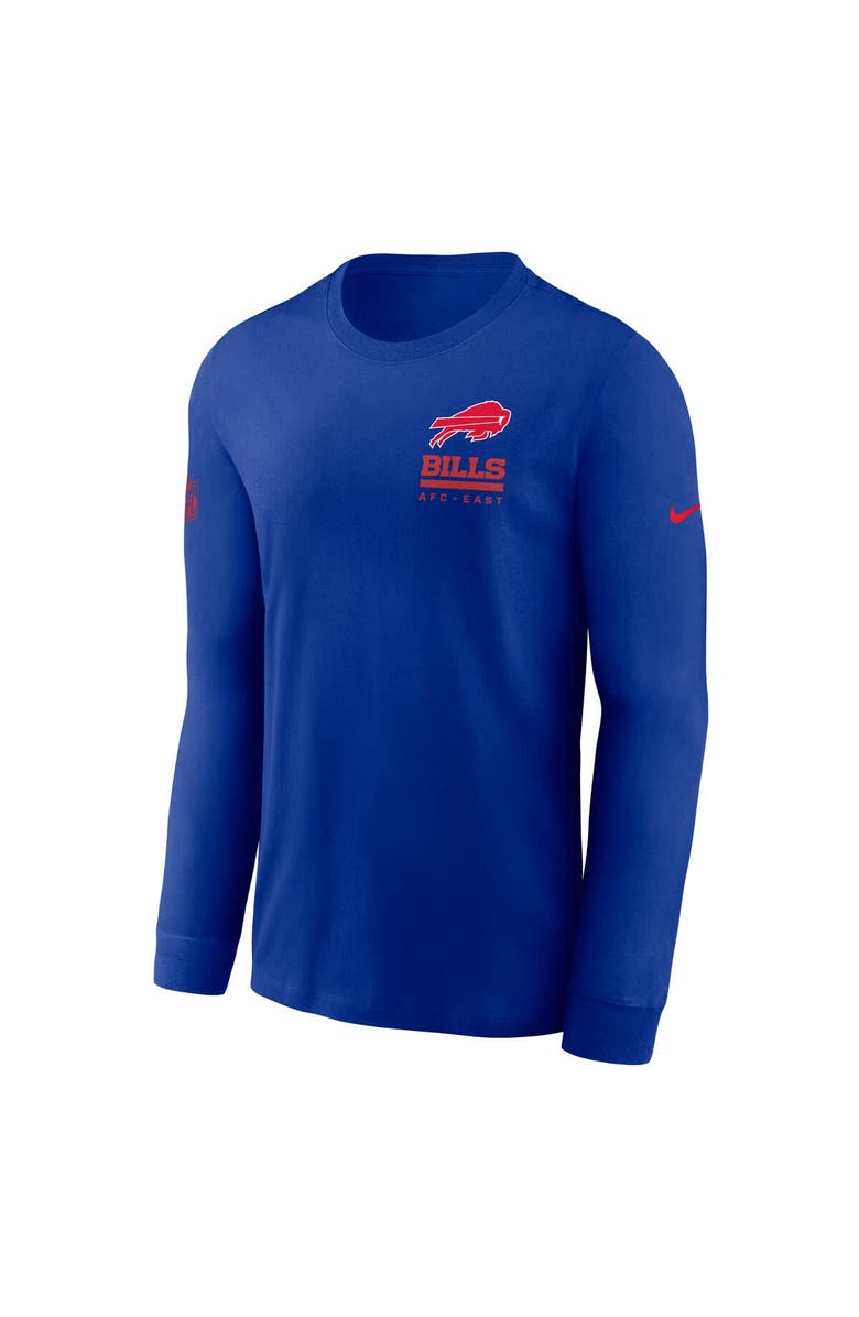 Nike Men's Nike Royal Buffalo Bills Sideline Performance Long Sleeve T-Shirt, Alternate, color, Royal