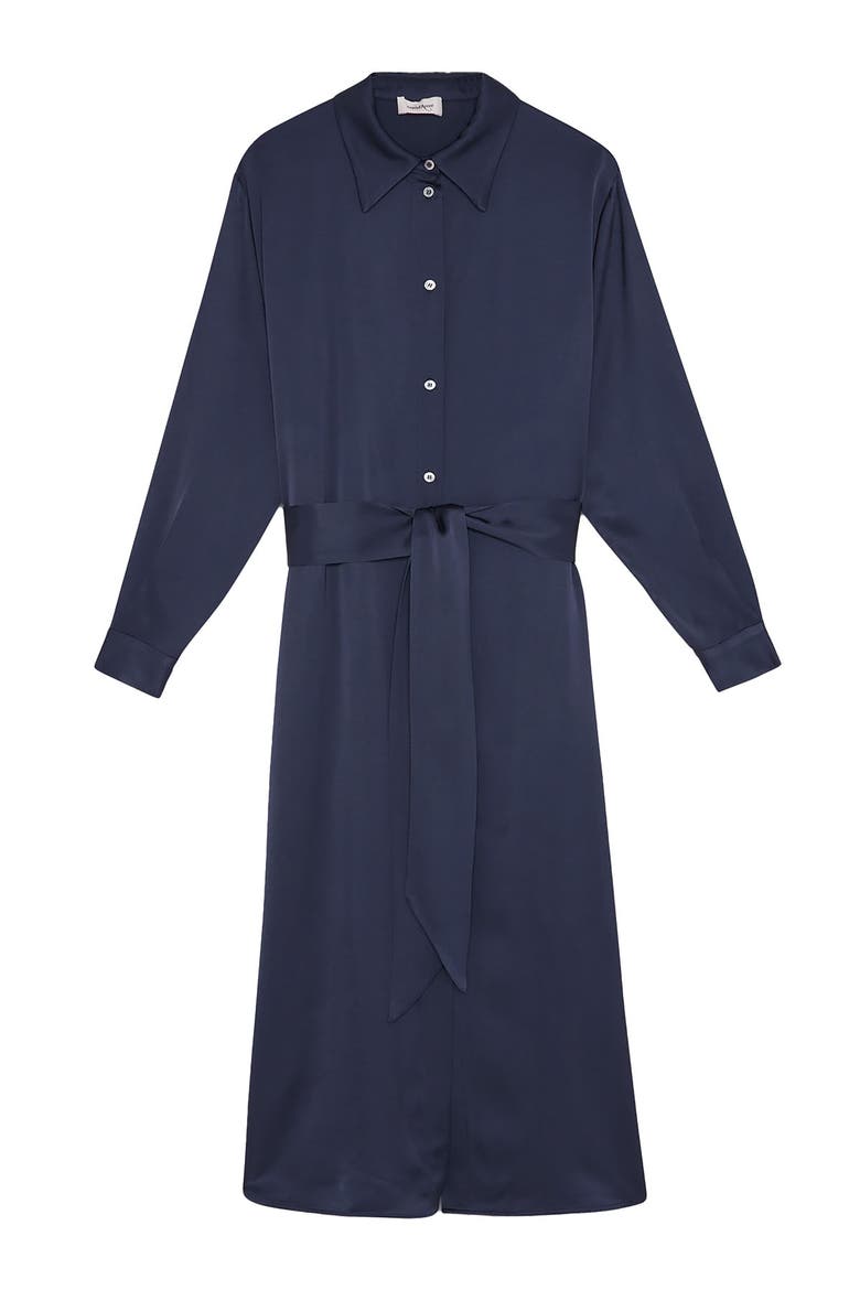 Viscose Long Chemisier, Alternate, color, Blue