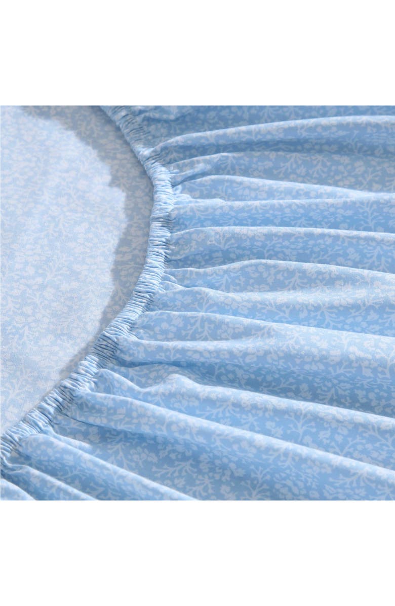 Laura Ashley Maeve Floral 200 Thread Count Cotton Percale Sheet Set, Alternate, color, Light / Medium Blue