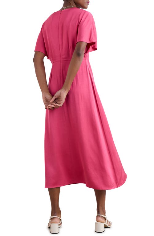 Shop Seasalt Cornwall Evenglow Dolman Sleeve Satin Dress In Tulip