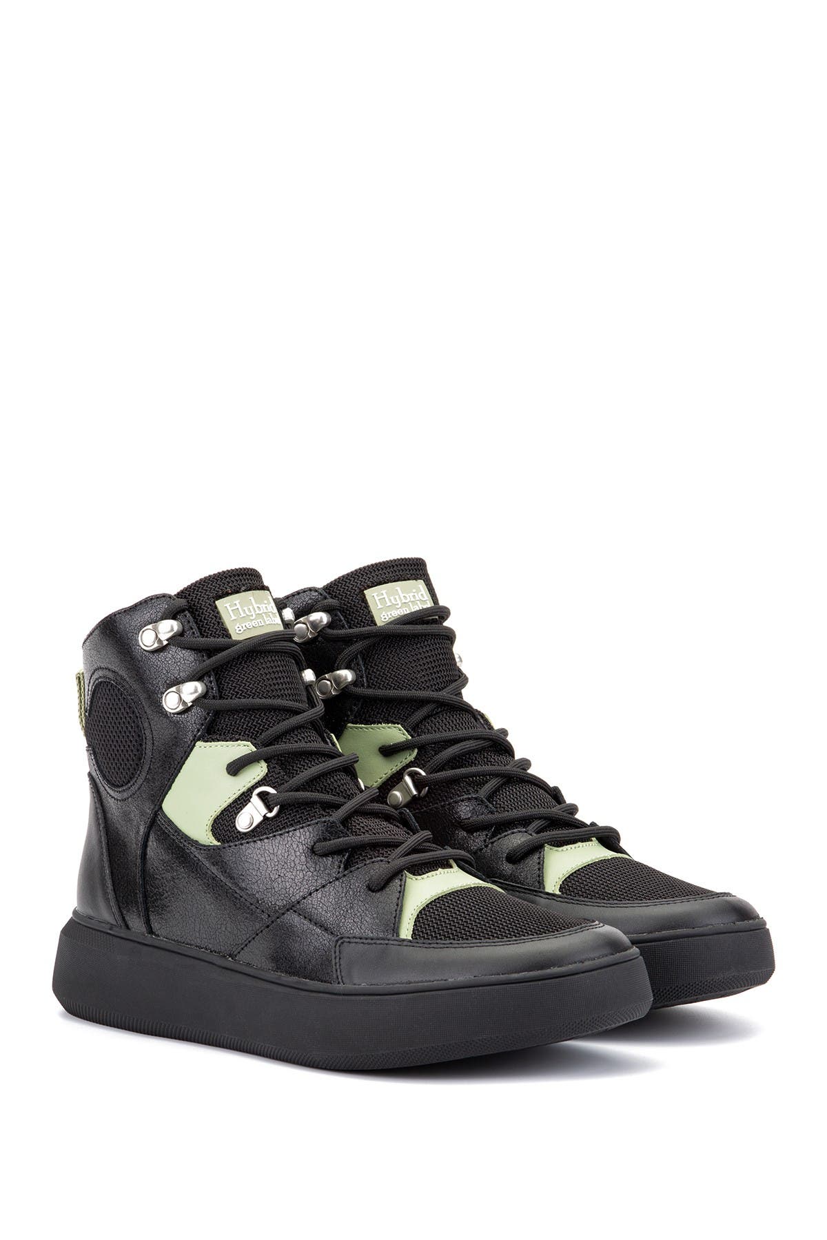 Hybrid Green Label Globetrotter Leather Mid Sneaker, Alternate, color, 
