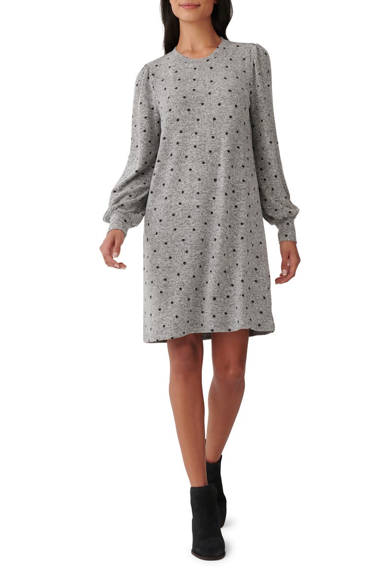Cozy Long Sleeve Knit Shift Dress, Alternate, color, GREY MULTI