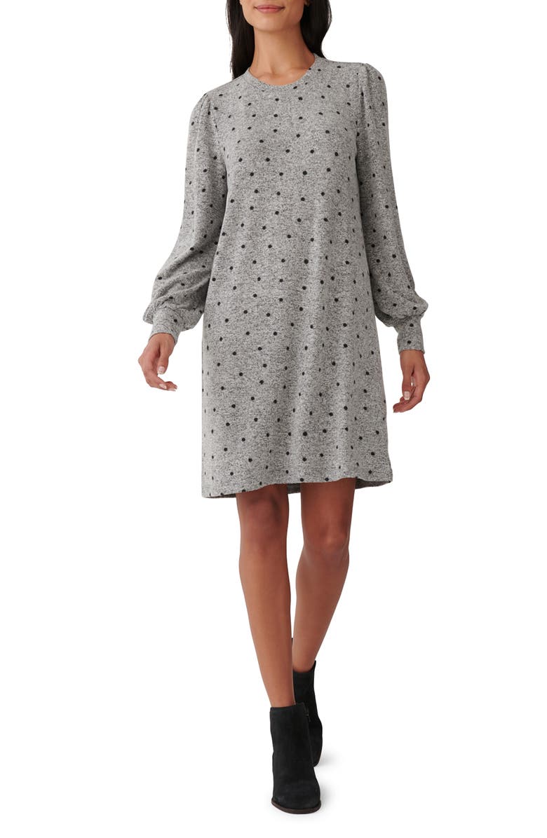 Lucky Brand Cozy Long Sleeve Knit Shift Dress, Alternate, color,