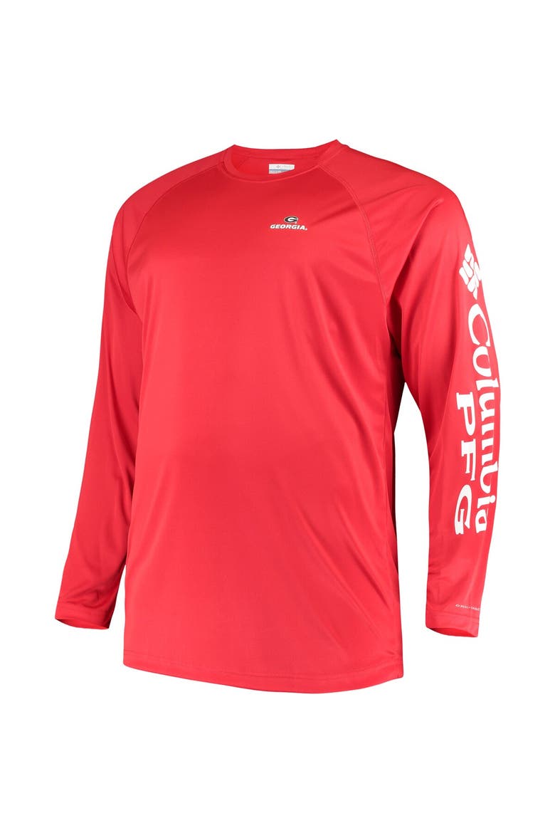 Men's Columbia Red Georgia Bulldogs Big & Tall Terminal Tackle Long Sleeve Omni-Shade T-Shirt, Alternate, color, Red