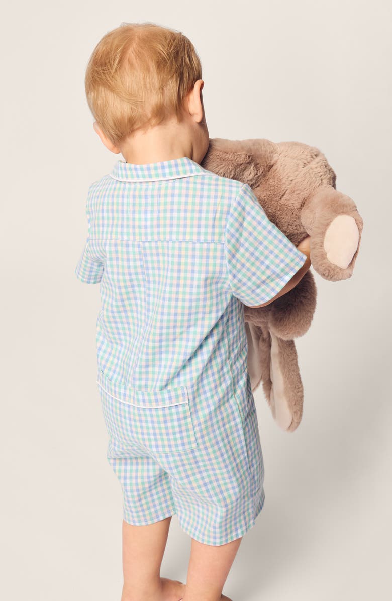 Petite Plume Gingham One-Piece Short Pajamas, Alternate, color, 