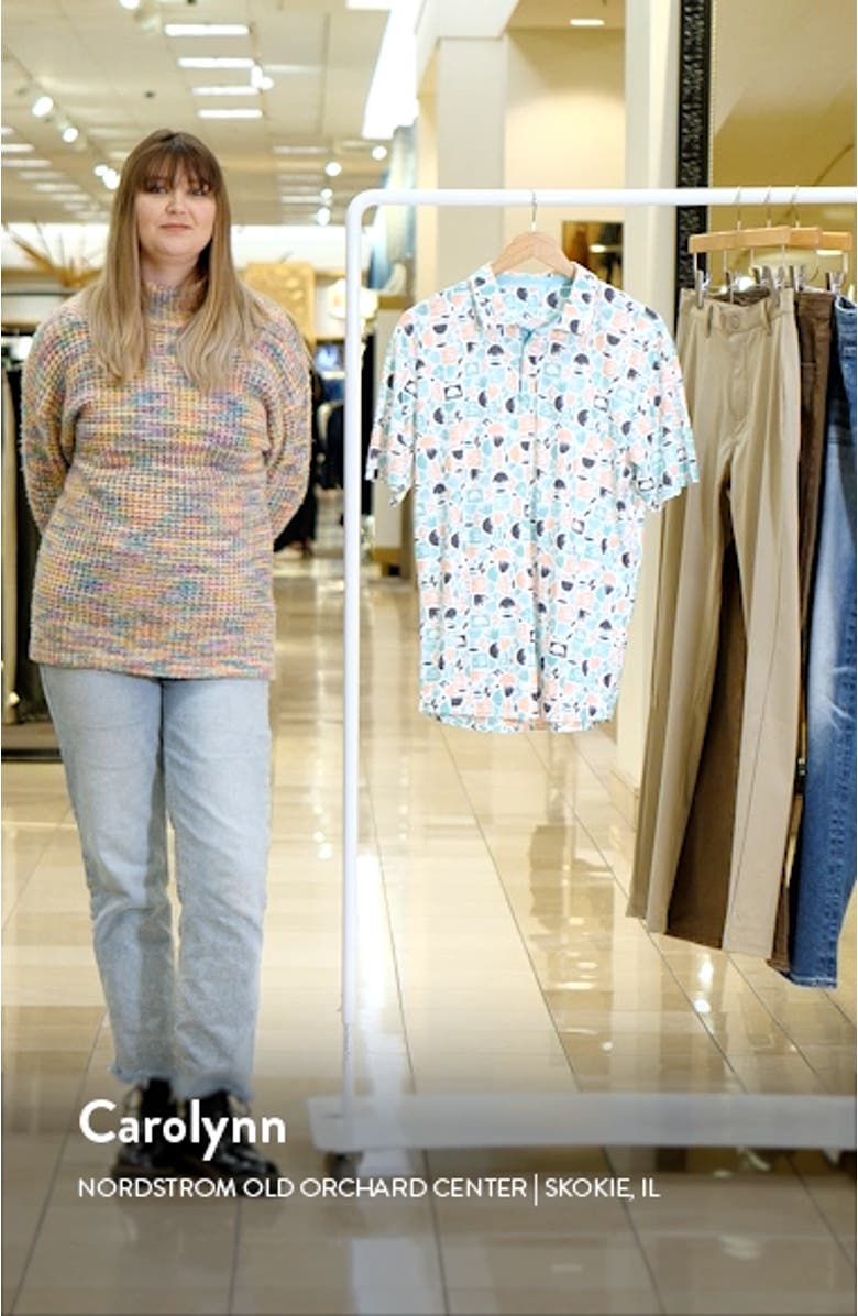 Maddox Doodle Pattern Golf Polo, sales video thumbnail