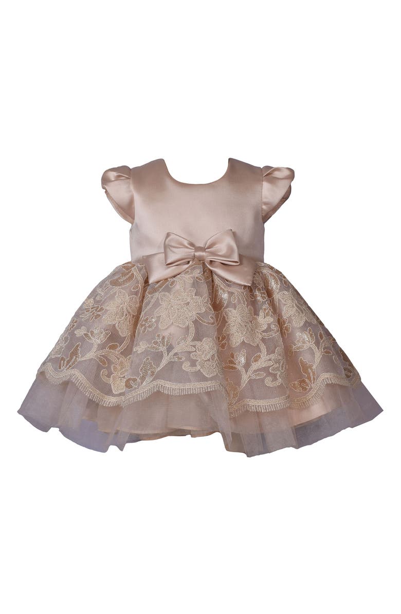 Iris & Ivy Kids' Embroidered Mikado Party Dress, Main, color, 