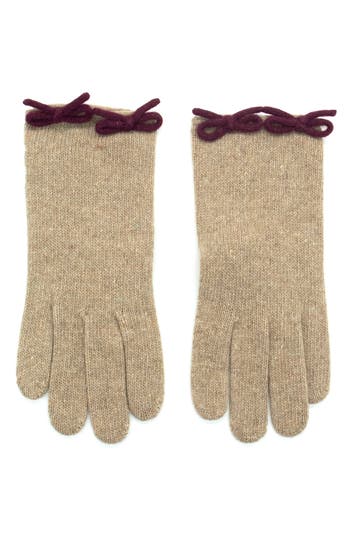 Portolano Bow Gloves In Neutral