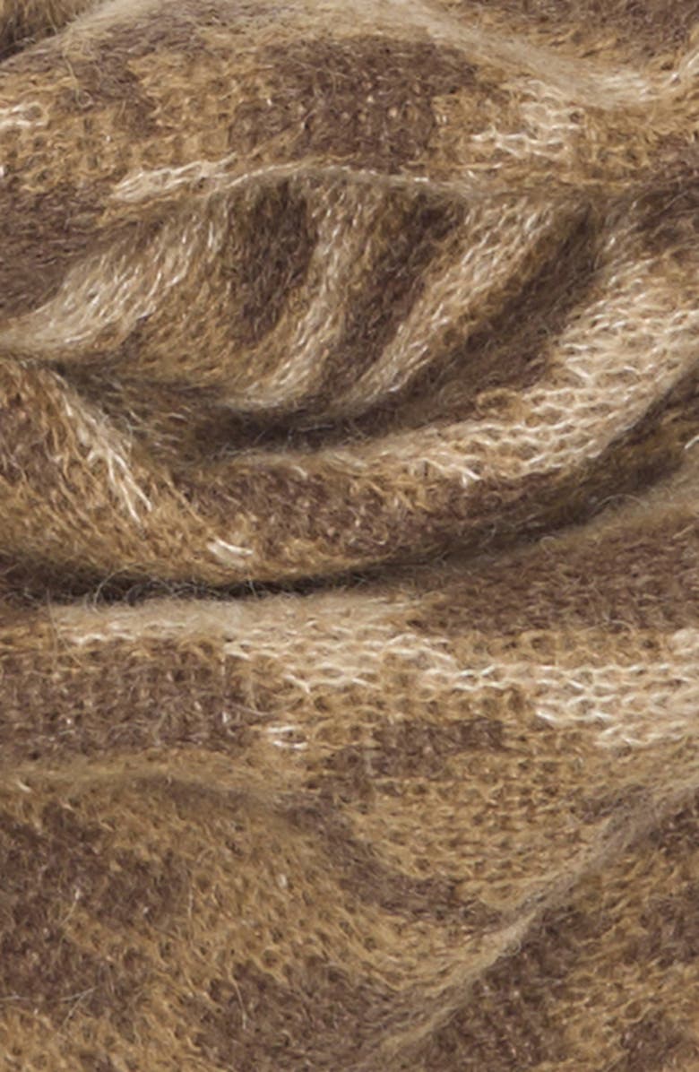 Damson Madder Leopard Jacquard Head Scarf, Alternate, color, Leopard