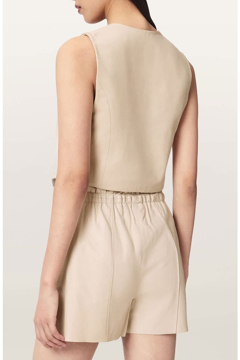 Arla Leather Vest, Alternate, color, ANTIQUE WHITE