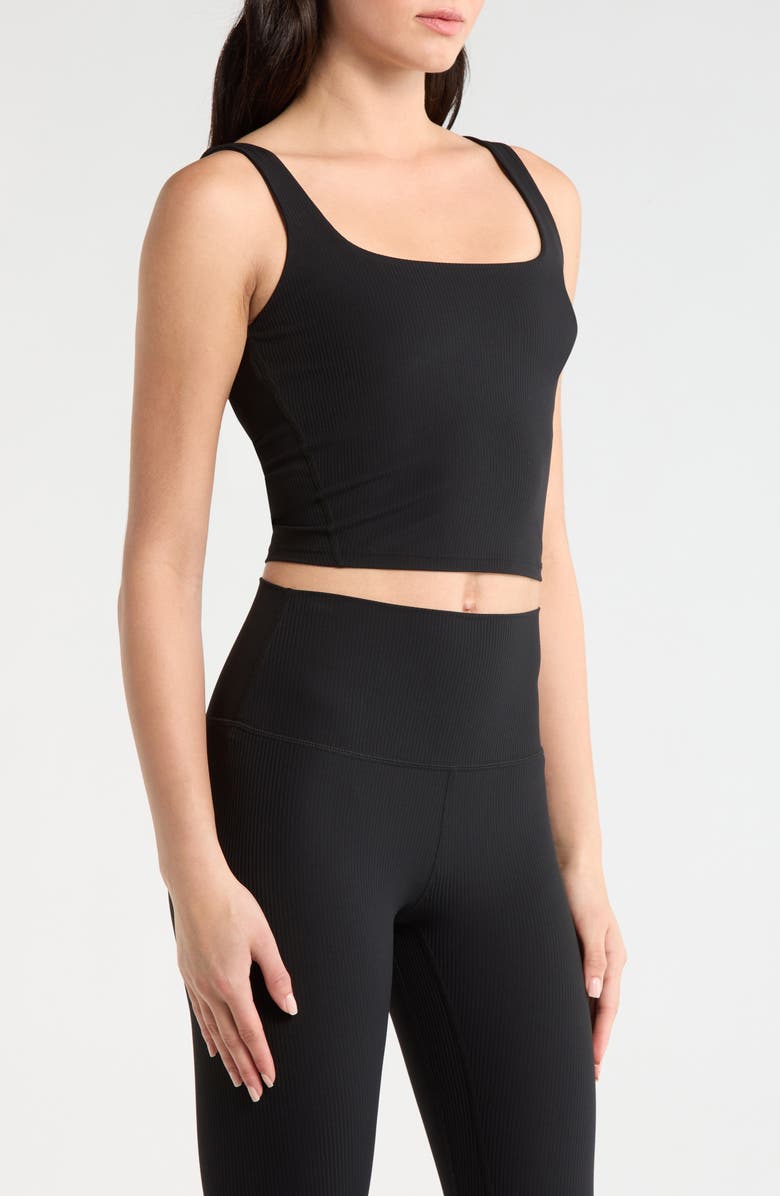 MPG Crop Rib Tank Top, Alternate, color, Black