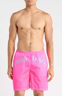 Curved Logo Swim Trunks