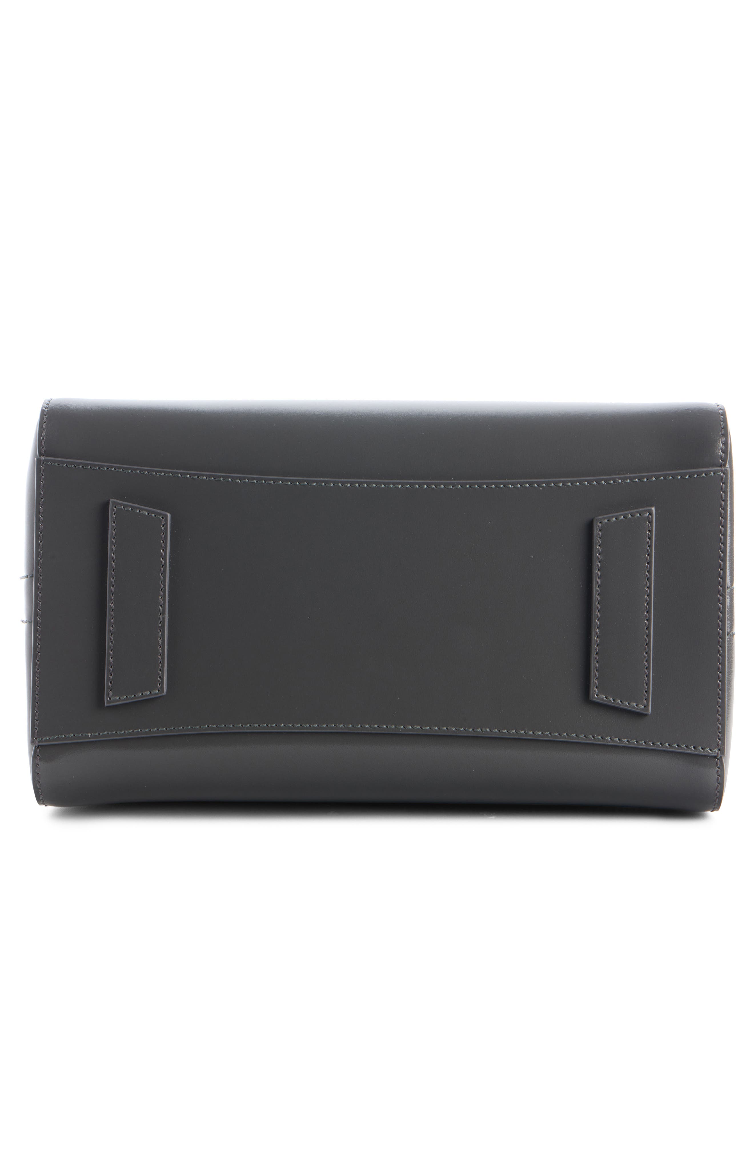 Givenchy Mini Antigona Leather Satchel, Alternate, color, Dark Grey