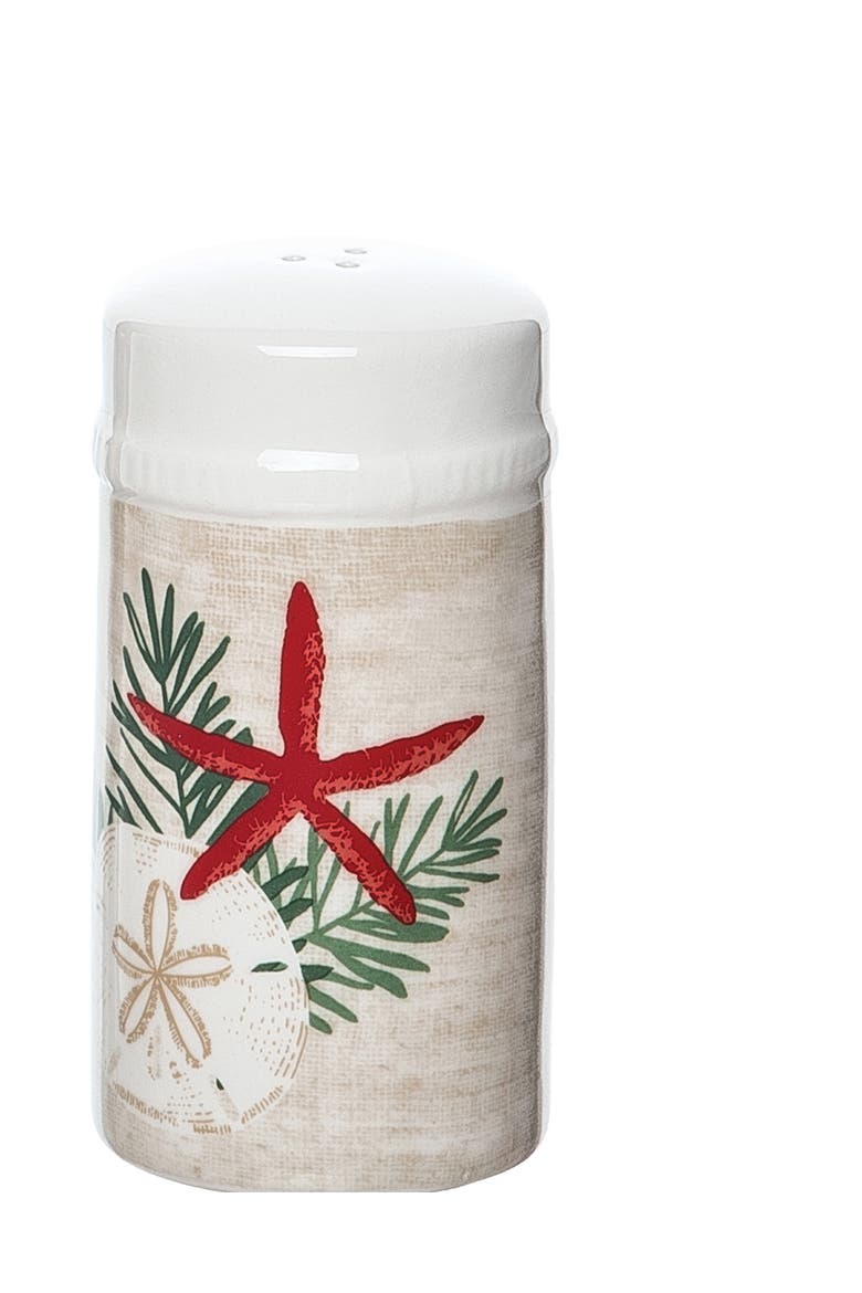 Seaside Greetings Salt Pepper Shakers , Set of 2, Alternate, color, White