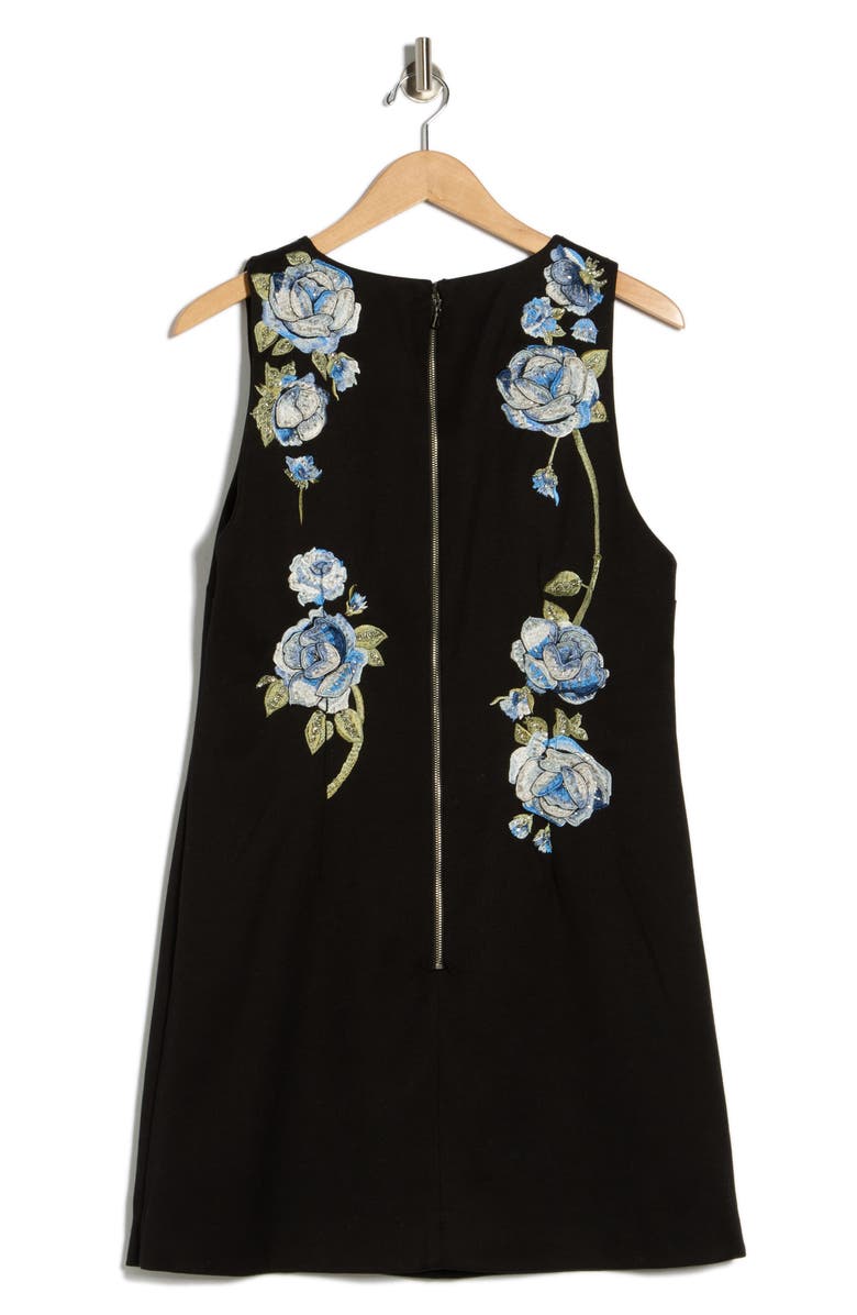 Alice + Olivia Clyde Embellished Sleeveless Dress, Alternate, color, Black Multi