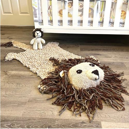 Finn & Emma Finn + Emma Organic Wool Play Mat + Nursery Rug | Lion In Brown
