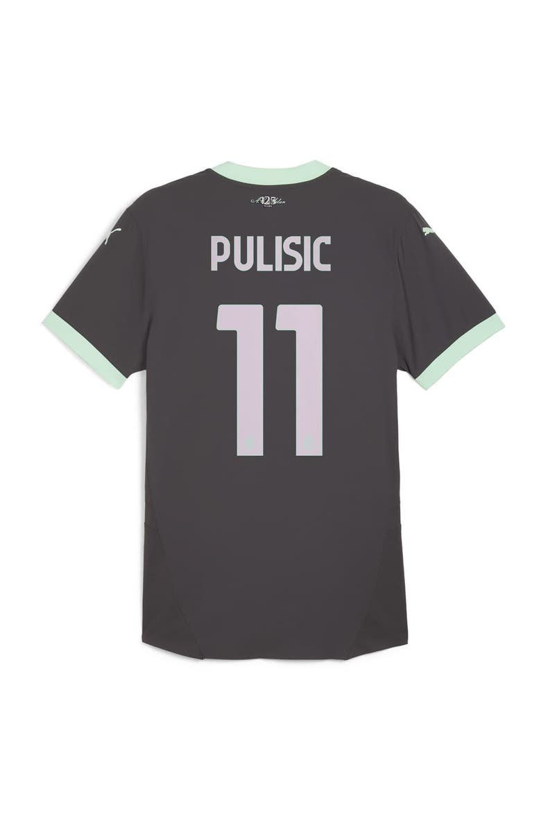 PUMA Men's Puma Christian Pulisic Charcoal AC Milan 2024/25 Third Authentic Player Jersey, Alternate, color, 