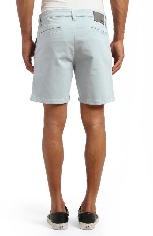 Mavi Jeans Nate Stretch Twill Flat Front Chino Shorts In Celestial Blue Twill