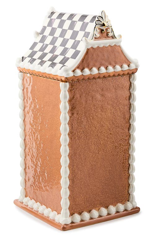 Mackenzie-childs Mackenzie Childs Gingerbread House Ceramic Cookie Jar In Multi