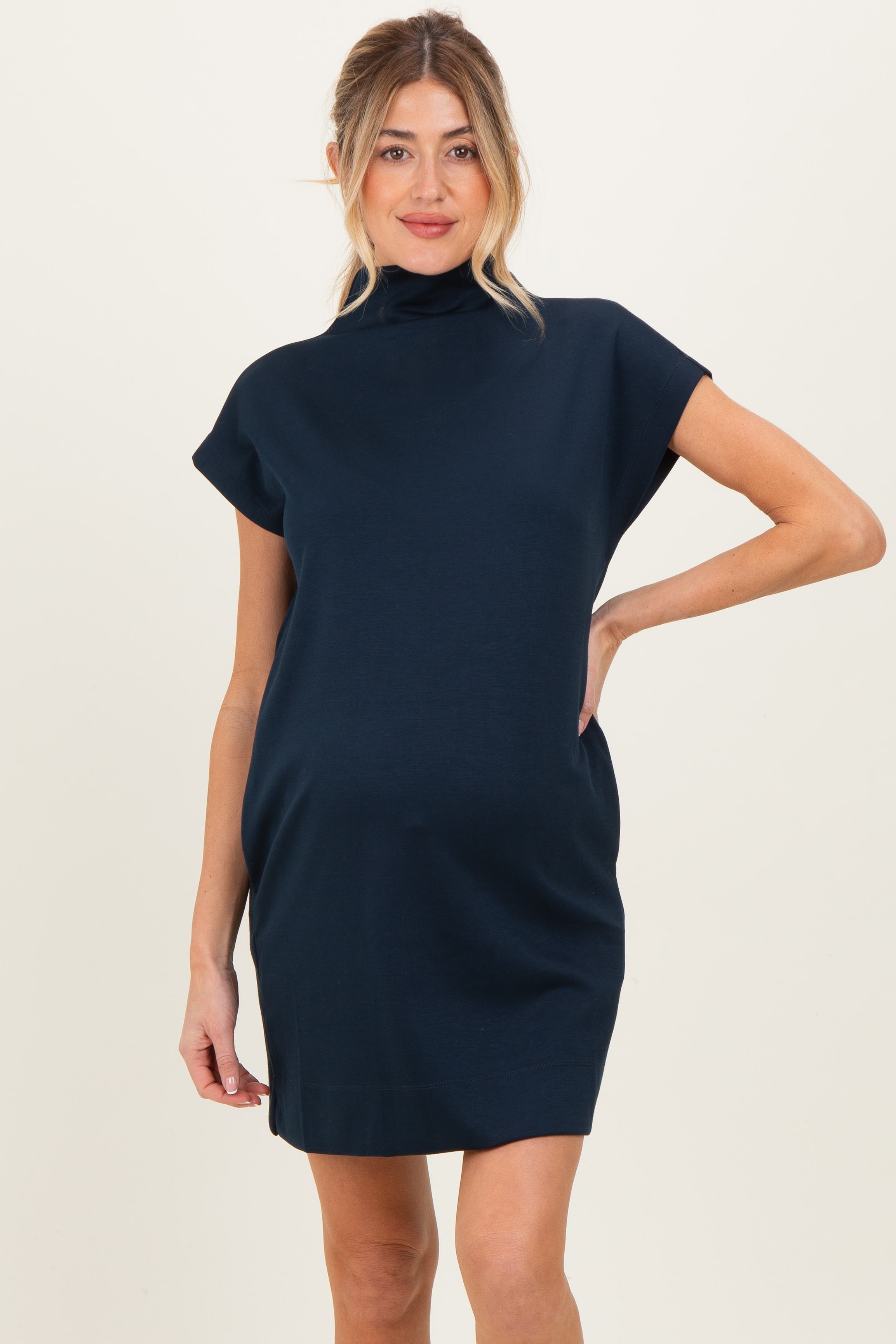 Mock Neck Mini Dress - image 2
