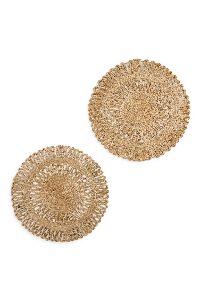 Set of 2 Jute Placemats, Main, color, NATURAL