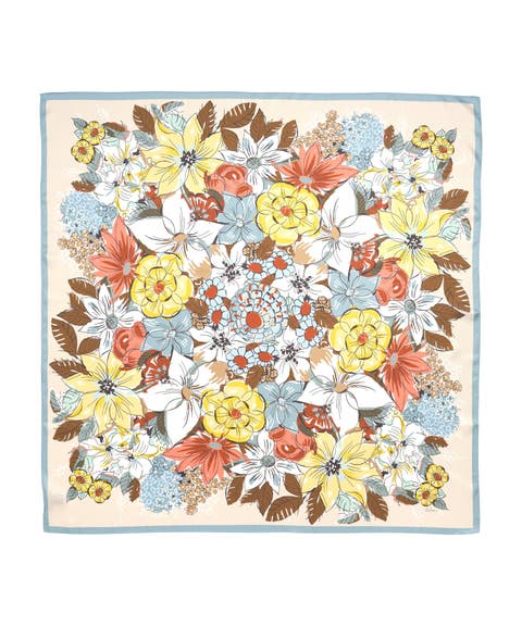 Floral Bouquet Silk Square