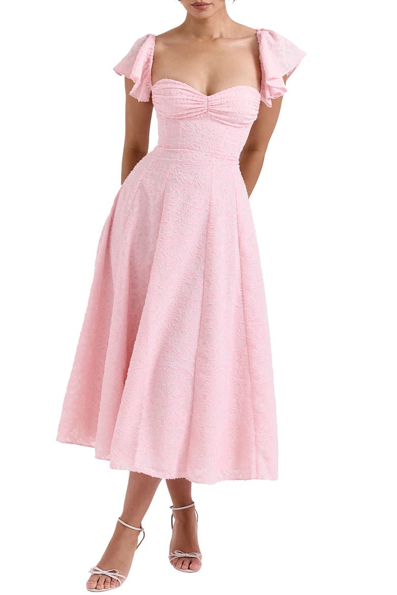 flutter sleeve party dress Rosalie Flutter Sleeve Maxi Dress | 2 Colors