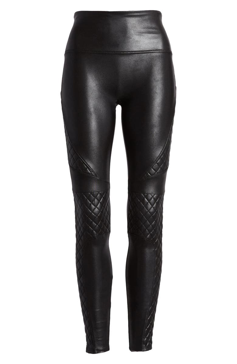 SPANX<sup>®</sup> Quilted Faux Leather Leggings, Alternate, color,