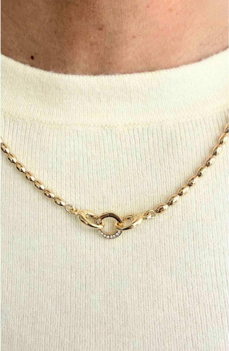 Stella & Dot Joie Beaded Necklace, Alternate, color, Gold